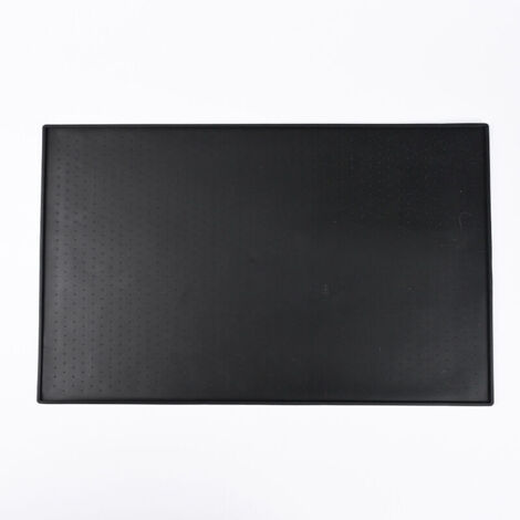 Tapis de Machine à Café, 48x30 cm Tapis en Silicone pour Machine à café, Tapis en Silicone sous la Machine à Café, pour Attraper Les Résidus de Café, Noir (1/5)