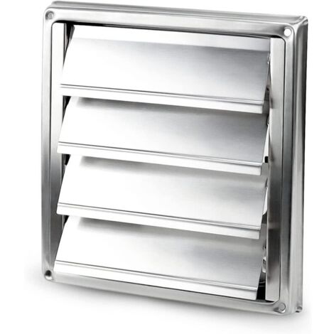 Grille de Ventilation, 150mm,Ventilation Ventilation en Acier Inoxydable Mur Ventilation Carré Sèche-Linge Extracteur Ventilateur Sortie,Envoyer des vis (1/5)