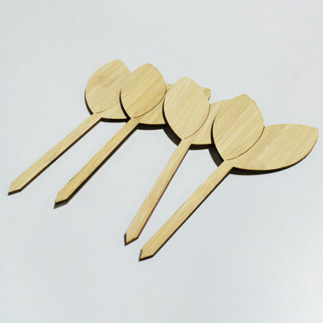 CSPARKV 30 Pièces 12CM Etiquette Jardin Exterieur, Etiquette Pour Plante Bambou, Etiquette Potager,Etiquettes Semis,Convient aux Légumes Succulents et Aux Fleurs (1/4)