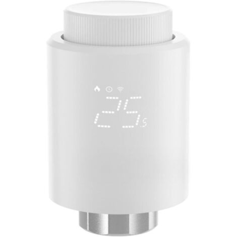 Vanne de radiateur thermostatique pour chauffage central, avec contrôle des émotes via l'application, commande vocale, réglage du programme, prend en charge les concentrateurs qui utilisent (1/3)