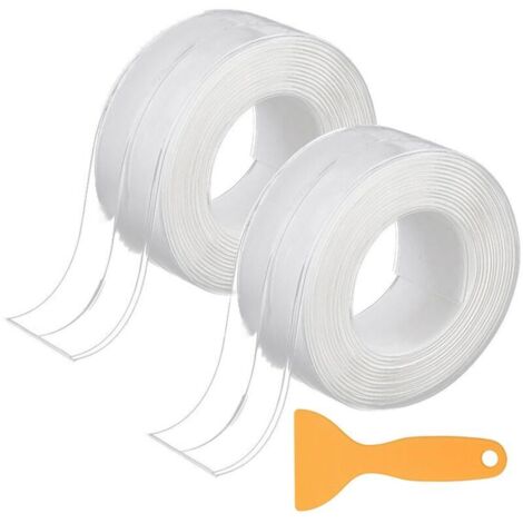 Ruban Adhésif D'étanchéité, Ruban Pvc Étanche Pour Cuisine, Salle De Bain, Toilettes, Angles De Murs, Joints, Protection Des Bords, Profilés D'angle, Plinthes Flexibles, Auto-Adhésif, 38 Mm X 3,2 M, 2