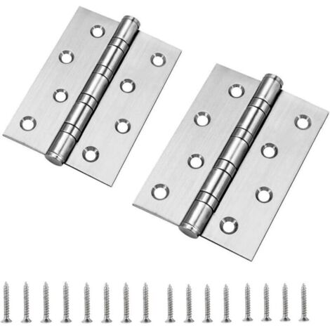 ZOLGINAH 2 Pièces Trous de Charnière Plats Pliants, Exterieur Charnière Inox,Charniere Porte Lourde, pour Portes Fixes,Portes D'entrée,Portes de Chambres,Portes de Jardin (1/5)