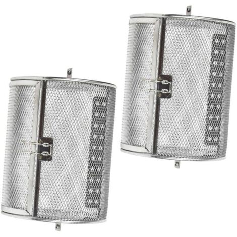 2PCS Panier de four rotatif à 360 degrés en acier inoxydable,cages de four, four à tambour de 18 cm, rôtissoire pour barbecue, accessoires de cuisson pour rôtisserie aux cacahuètes séchées (1/5)