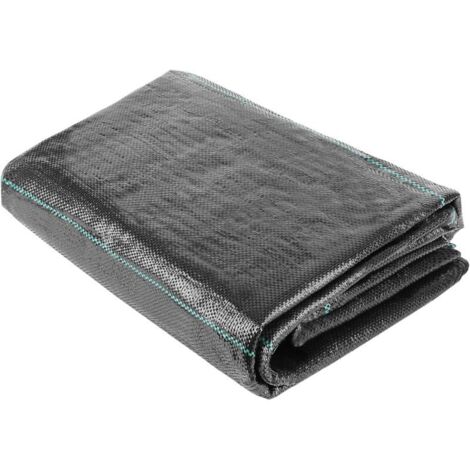Paillage pour plante Toile De Paillage, Toile Anti-Mauvaises Herbes En Polypropylène 1m X 5m, Geotextile Anti Repousse 75g/M², Tissées Anti-Uv, Perméable Résistant À La Déchirure(Lot De 2) (1/5)