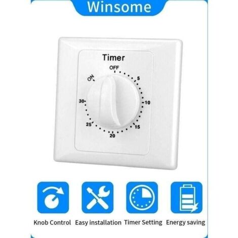 AC 220 V Interrupteur Minuterie Pompe Haute Performance Commande lectronique Compte Rebours Mcanique Socket Time Switch-30min (1/4)