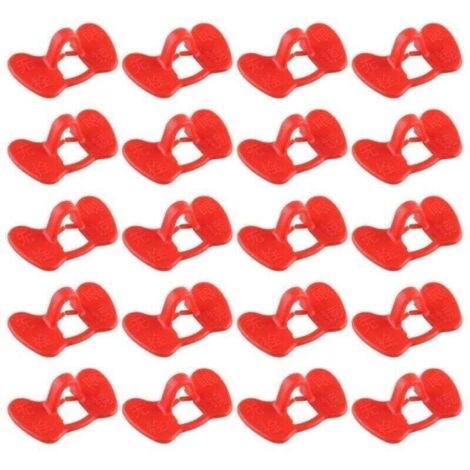 20 Pcs Lunettes de poulet, Pas de Lunettes de Poulet à Boulonner, Les Lunettes Anti-picage Des Poulets équipement Agricole Rouge (1/4)