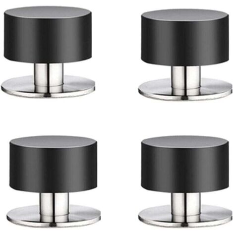 Lot de 4 butes de porte en caoutchouc, butes de porte auto-adhsives 3M pour plinthes, butes de porte fixes au mur pour attnuer le son la maison, au bureau, sur la terrasse (1/4)