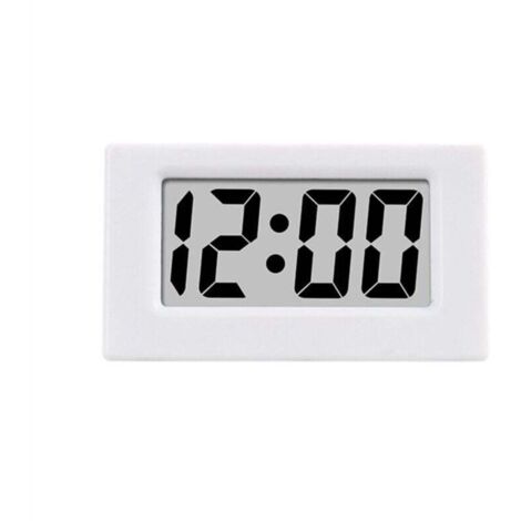 Horloge Triangulaire LED Alarme Numérique Électronique Pour Bureau Table De Nuit Décoration Blanche (1/4)