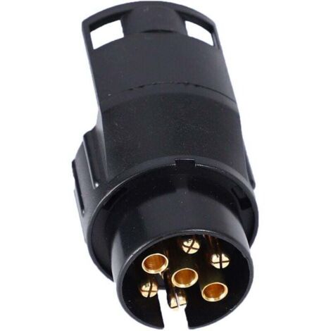 Adaptateur Remorque 7 Broches Vers 13 Broches 12V Pour Caravan Camion Attelage Électrique N Type Plastique (1/4)
