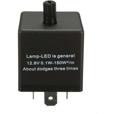 12V 3 Broches LED Clignotant de Voiture RéGlable Relais Flash pour Indicateur LumièRe (1/4)