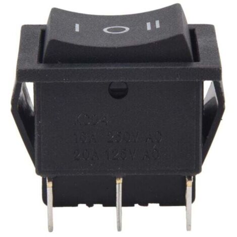 Interrupteur à Bascule 3 Positions 6 Broches 250V AC 16A 125V AC 20A Profil Bas (1/4)