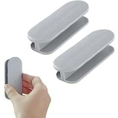 Poignée de Meuble Autocollante, Poignée De Porte Extérieure, 2 Pièces Poignet De Porte Autocollante, Poignées De Porte, Poignet Ventouse Baie Vitrée, Poignet De Porte Exterieur, Gris (1/4)