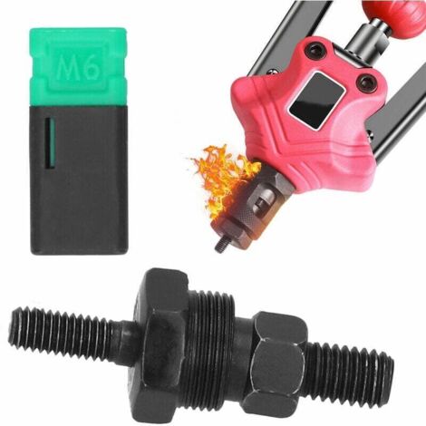 Mandrin de remplacement pour accessoires de pistolet à rivets à écrou manuel, pièce de rechange pour embout de rivet M6, Pistolet à rivet, Pistolet fascinant