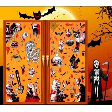 【Le Paquet Contient】Vous recevrez 8 pages d&39autocollants de fenêtre de différentes collections d&39Halloween et 178 designs pour donner à votre maison une atmosphère effrayante d&39Halloween.【Matéri
