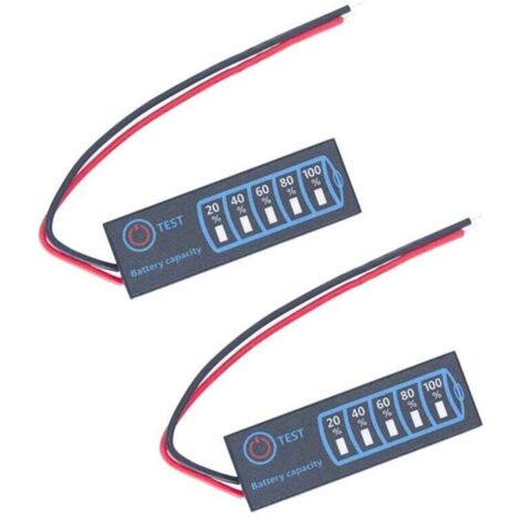 Indicateur de Niveau Batterie 3S Lithium Fer Phosphate Plomb Acide Capacité Mètre 2 Pièces (1/4)