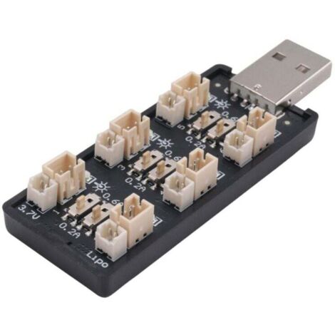 Chargeur USB pour batterie LiPo 1S 3,7 V/4,20 V 6 canaux Micro-JST 1,25 JST-PH 2,0 MCX MCPX (1/4)