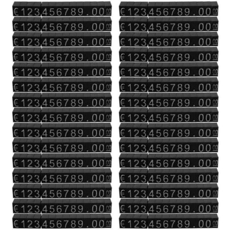 30 Ensembles Cubes en Plastique ÉTiquettes D'Affichage de Prix NuméRo Support RéGlable ÉTiquette (1/4)