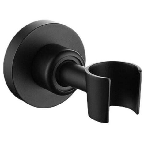Support de Pommeau de Douche Support Douche Noir en Acier Inoxydable 304 Pour Pommeau de Douche Support Douchette à Main Universel Support de Douche Réglable à 360 ° Avec Vis d'installation (1/4)