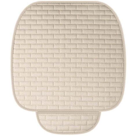 Coussin de Siège de Voiture, Coussin Voiture Siege Universel, Coussins de Siègeavant Doux, Coussin Voiture Siege Antidérapant, Couvre Siege Auto pour Voitures Résistant Aux Rayures (5251CM, Blanc) (1/4)