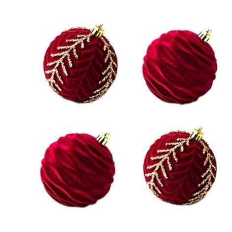 Boules De Noël Flocage Vin Rouge Ornements Décoration Arbre De Noël Sphères (1/4)
