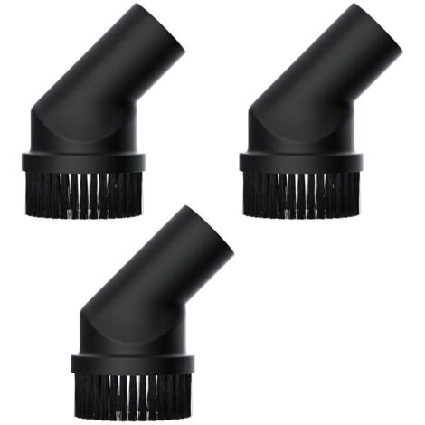 3 pack Premium Brosse d'aspirateur pour meubles, Brosse ronde avec diamètre de 35mm avec tête pivotante – Convient pour AEG, Bosch, Siemens, Miele, Panasonic, Philips, Rowenta, Samsung, et (1/4)