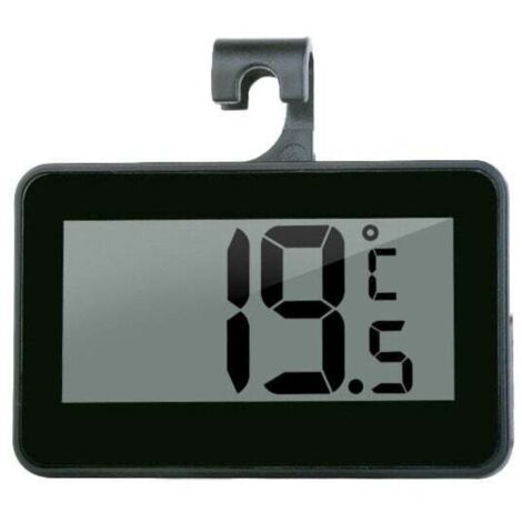 Thermomètre Numérique Mini pour Réfrigérateur, Thermomètre étanche pour Congélateur avec Crochet, Écran Acl Facile À Lire, Idéal pour Maison et Bureau (-20 À 60°C) Noir (1/4)