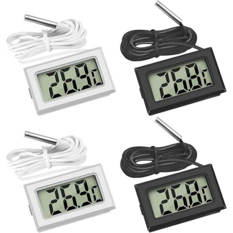 Thermomètre Numérique avec Sonde Externe Imperméable pour Réfrigérateur Congélateur Aquarium 4 Pièces (1/4)