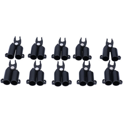 10 raccords de type A, clips fixes, supports pour plantes, piquets de fixation, connecteur pour outils de jardin (diamètre intérieur 11 mm) (1/4)