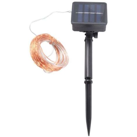 Solaires ChaîNe de LumièRes, 10M 100 LED LumièRes en Plein Air , DéCoratives éTanches pour Patio, Jardin, Porte, Cour, FêTe, Mariage, NoëL (Blanc Chaud) (1/4)