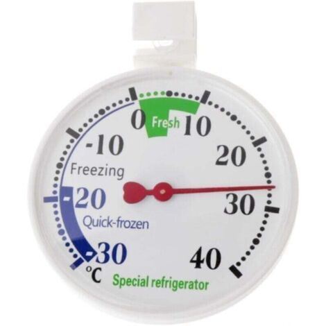 Thermomètre de réfrigérateur à grand cadran, appareil de mesure de la température avec ventouse, 2 Pièces (1/4)