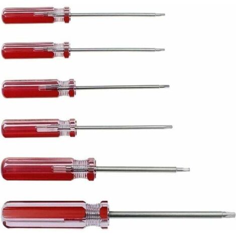 Jeu de 6 tournevis triangulaires, embouts de tournevis triangulaires magntiques 1,8 mm 2,0 mm 2,3 mm 2,7 mm 3,0 mm 4,2 mm Outil de rparation de tournevis (1/4)