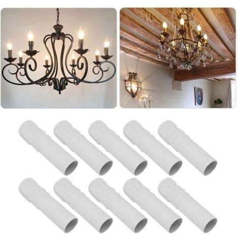 10pcs Manches de Bougies de 4 pouces Simulation Vintage Goutte de Cire pour Lustre (1/4)