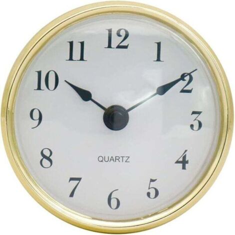 Horloge à Quartz Vintage 80mm, tête d'horloge murale ronde, mouvement de bricolage, tête d'horloge incrustée de chiffres romains/arabes pour chambre à coucher, école