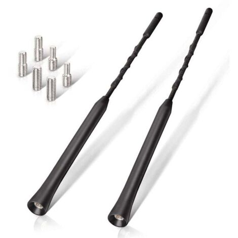 Antenne Voiture FM Dab Antenne Autoradio Antenne Voiture de Toit 2 pièces 23cm Remplacement Universelle Antenne Auto avec Fonction de Réception FM/Dab Puissante, Non original (1/4)