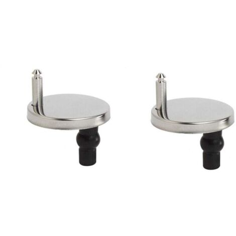 2 Pièces Abattant WC de Toilettes à Charnière Fixations, Charnières à Dégagement Rapide, Charniere Abattant WC Fixations, avec Vis Caoutchouc Rechange (1/4)