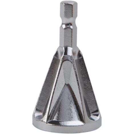 Tige hexagonale en acier inoxydable ébavurage outil de chanfrein externe foret haute vitesse enlever les bavures outil de chanfreinage hexagonal ébavurage-argent (1/3)