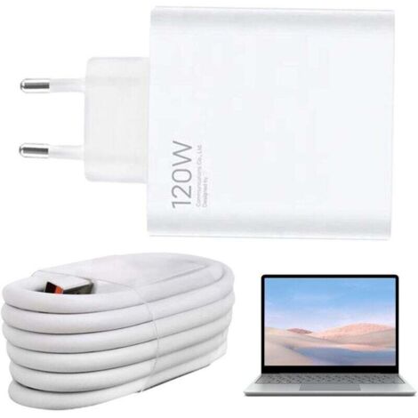 Chargeur USB C, Bloc Chargeur Rapide,Tête De Charge Rapide 120W 6A pour Téléphone,Adaptateur De Chargeur avec Câble De Charge 120 W,Accessoires De Produits Électroniques pour Voyage d'affaires (1/4)