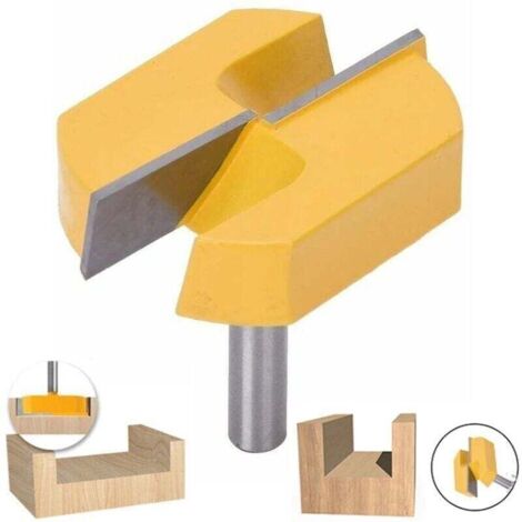 Fraise De Queue De 8mm,Fraise pour dfonceuse, affleureuse et toupie, Fraise De Rabotage De Surface De Fond De Rabotage De Nettoyage De 8x57mm En Bas (1/4)