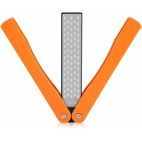 400/600 Aiguiseur Couteau Grit,Pliant Double-Face Diamant Pierre à Aiguiser Outil pour Camping en Plein Air Jardin Cuisine(Jaune) (1/4)