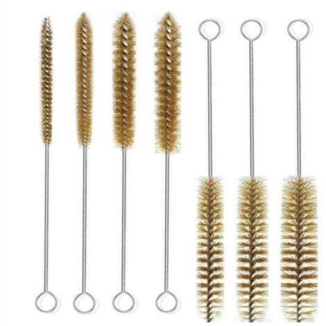 Ensemble de 7 Brosses de Nettoyage pour Tuyaux Métalliques Bouteilles en Laiton (1/4)