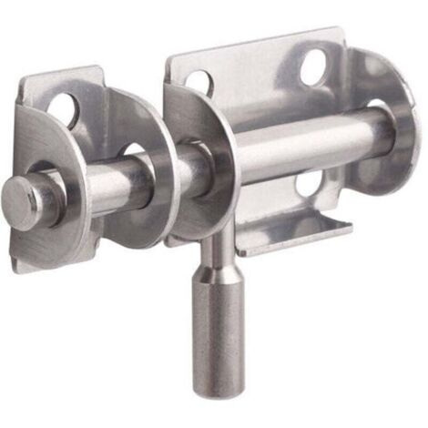 Lot de 3 Pièces Loquet de Porte en Acier Inoxydable - Verrou de Sécurité pour Portes de Salle de Bain, WC, Fenêtres, Meubles et Portes en Bois - Avec vis autotaraudeuses (1/4)