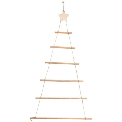 Décoration Murale Arbre de Noël en Bois pour Ornements de Noël (1/4)