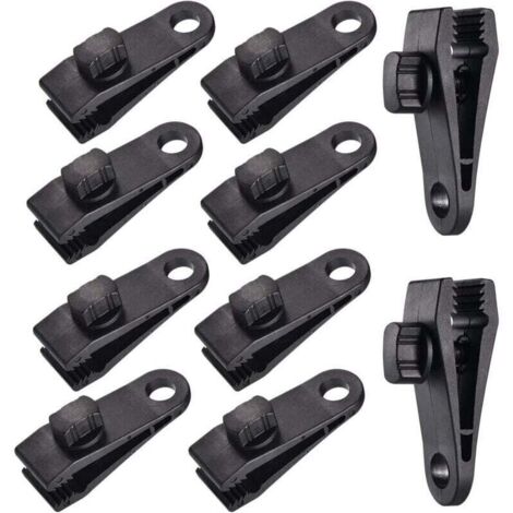 10 Sets Clip de Bâche Tente Pince Bâche Auvents Clip, Pince à Bâche, Pince pour Tente, pour Tente Voiture, Bâche, Auvents, Camping (1/4)