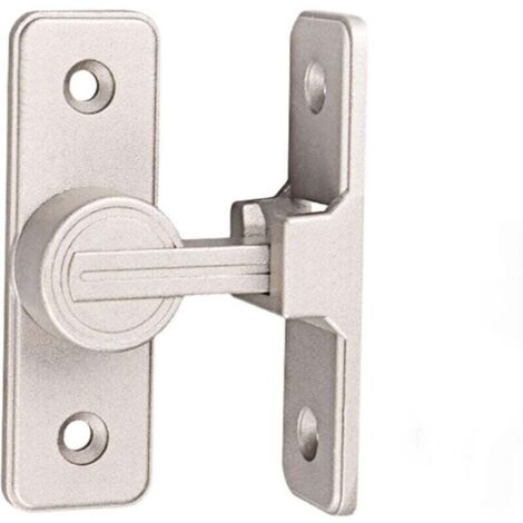 Serrure, serrure de fermeture, porte intérieure coulissante lumineuse 90 °, crochet loquet, porte à bascule, boulon de verrouillage, antivol, serrure de porte lumineuse (argent plaqué 8 (1/4)