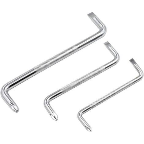 Lot de 3 Tournevis décalés avec Tournevis à tête Plate et magnétique, de Type Z avec Tournevis cruciforme (1/4)