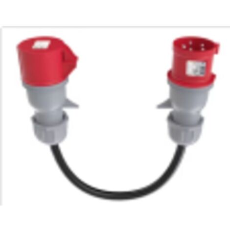 Adaptateur 32 A vers 16 A, rallonge de 0,5 m, pour l'industrie et l'extérieur (1/5)