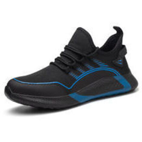 Chaussures de sécurité légères, confortables et antidérapantes pour hommes et femmes, chaussures de travail à embout en acier (bleues, pointure 39) - RAPANDA (1/5)