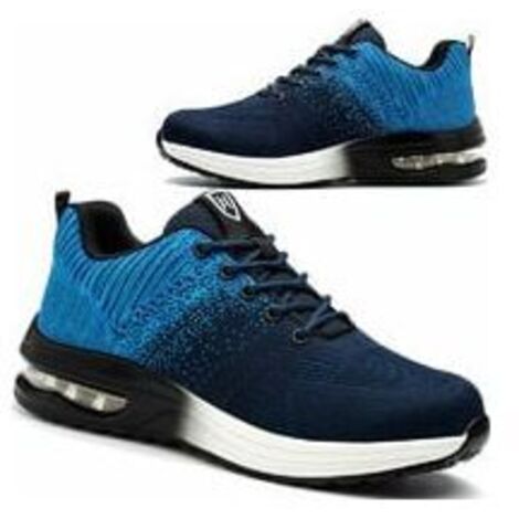 Chaussures de sécurité légères pour hommes et femmes, respirantes et confortables, avec embout en acier, pointure 40, bleues - RAPANDA (1/5)