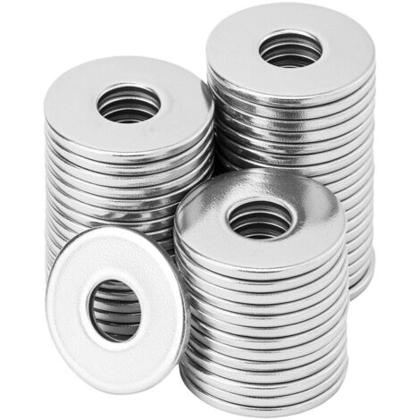 50 Pièces rondelles M6 x 18 mm, rondelles plates en acier inoxydable 304, pour vis et boulons