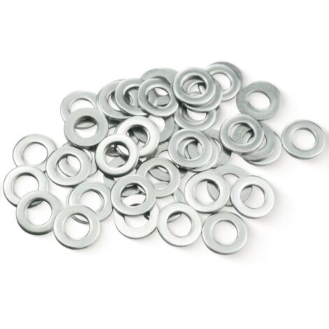 Rondelles Metal M6, Rondelle Inox 50 Pièces, Rondelles Plates M6 x 12mm, Rondelle en 304 Acier Inoxydable, Penny Rondelles pour Vis et Boulous et écrous (1/4)